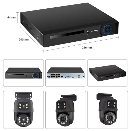 Комплект видеонаблюдения IP/WI-FI, набор 2 поворотные уличные камеры + регистратор с блоком питания и мышкой - фото 8