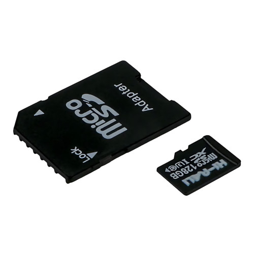 Карта памяти Hi-Rali MicroSDXC & Adapter, интерфейс UHS-3, скорость Class 10, объем 128Gb, Black