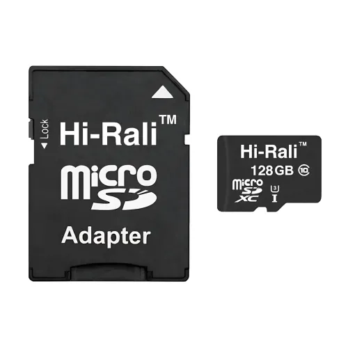 Картка пам'яті Hi-Rali MicroSDXC & Adapter, інтерфейс UHS-3, швидкість Class 10, об'єм 128Gb, Black - фото 3