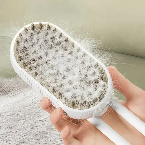 Парова щітка-масажер 3 в 1, PET SPRAY MASSAGE BRUSH з паровим розпилювачем для вичісування собак і кішок - фото 7