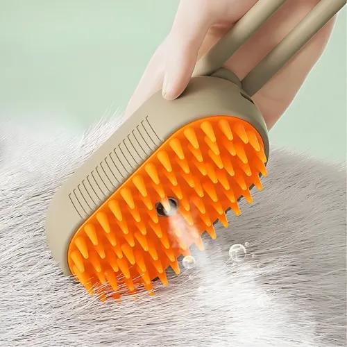 Парова щітка-масажер 3 в 1, PET SPRAY MASSAGE BRUSH з паровим розпилювачем для вичісування собак і кішок - фото 4