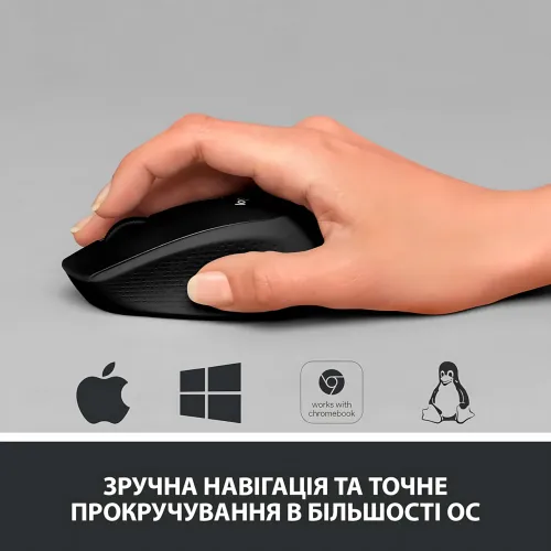 Бездротова мишка LOGITECH SILENT PLUS M330, якісна ігрова миша для ноутбука, ПК - фото 4