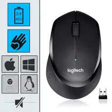 Бездротова мишка LOGITECH SILENT PLUS M330, якісна ігрова миша для ноутбука, ПК