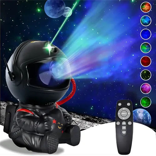 Проєктор зоряного неба, лазерний нічник на пульту Astro Star Mini, світильник LED нічник Космонавт, чорний - фото 5