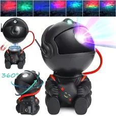 Проєктор зоряного неба, лазерний нічник на пульту Astro Star Mini, світильник LED нічник Космонавт, чорний