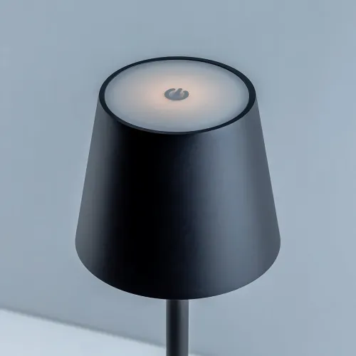 Настільна акумуляторна лампа Cozy 5 Вт 5200mA, USB-світильник IP-54, 3000K, у скандинавському стилі, чорний - фото 3