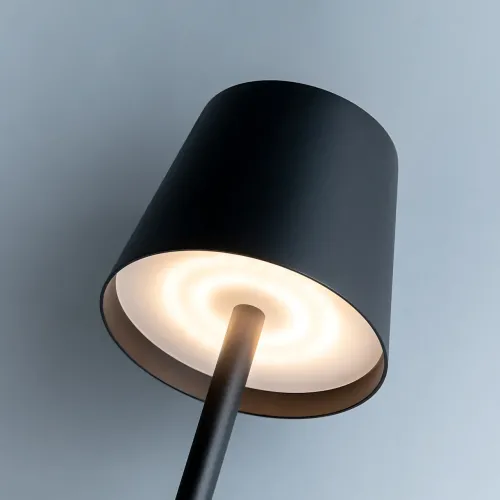 Настільна акумуляторна лампа Cozy 5 Вт 5200mA, USB-світильник IP-54, 3000K, у скандинавському стилі, чорний - фото 4