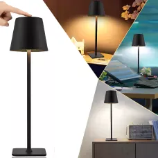 Настільна акумуляторна лампа Cozy 5 Вт 5200mA, USB-світильник IP-54, 3000K, у скандинавському стилі, чорний