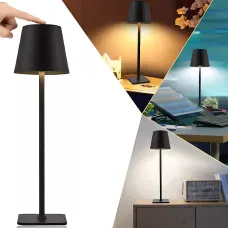 Настільна акумуляторна лампа Cozy 5 Вт 5200mA, USB-світильник IP-54, 3000K, у скандинавському стилі, чорний