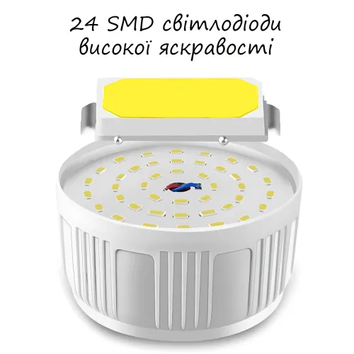 Акумуляторний ліхтар BL-2022, лампа для кемпінгу із сонячною панеллю та вологозахистом, 6 Вт, 5 режимів роботи - фото 4