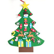 Дитяча ялинка з іграшками Decorative Tree, декоративна настінна ялинка з фетру + 27 іграшок на липучці