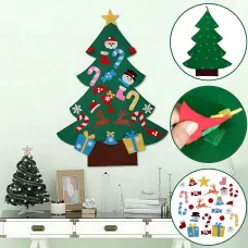 Дитяча ялинка з іграшками Decorative Tree, декоративна настінна ялинка з фетру + 27 іграшок на липучці