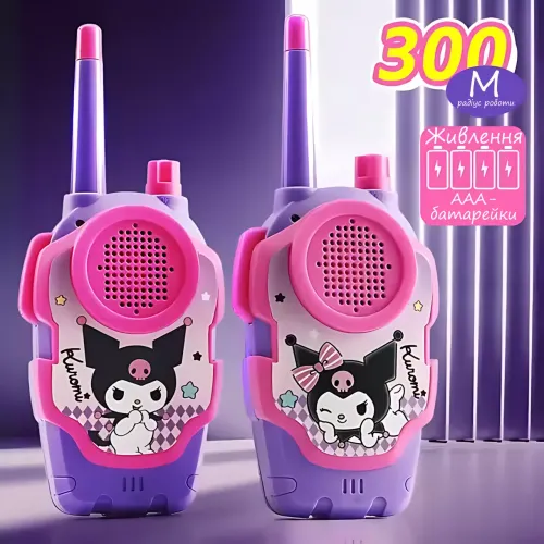 Комплект детских раций Kawaii Sanrio, игрушечный набор беспроводных раций для общения до 300 м, с фонариком - фото 11