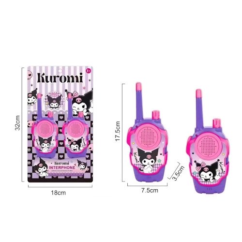Комплект дитячих рацій Kawaii Sanrio, іграшковий набір бездротових рацій для спілкування до 300 м, з ліхтариком