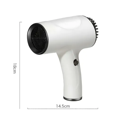 Бездротовий фен для волосся Portable Hair Dryer, 2600 mAh, 500 Вт, з гарячим і холодним обдувом та іонізацією Зелений - фото 10