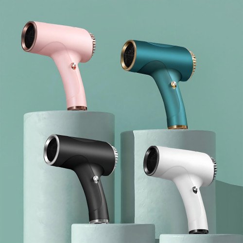 Беспроводной фен для волос Portable Hair Dryer, 2600 mAh, 500 Вт, с горячим и холодным обдувом и ионизацией Зеленый - фото 3