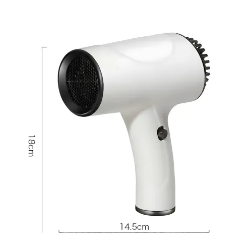 Бездротовий фен для волосся Portable Hair Dryer, 2600 mAh, 500 Вт, з гарячим і холодним обдувом та іонізацією Зелений - фото 10