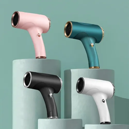 Бездротовий фен для волосся Portable Hair Dryer, 2600 mAh, 500 Вт, з гарячим і холодним обдувом та іонізацією Чорний - фото 8