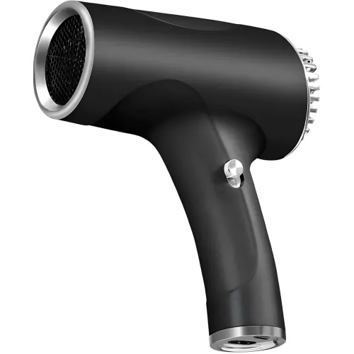 Бездротовий фен для волосся Portable Hair Dryer, 2600 mAh, 500 Вт, з гарячим і холодним обдувом та іонізацією Чорний - фото 2