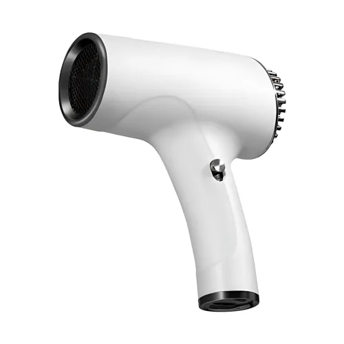 Бездротовий фен для волосся Portable Hair Dryer, 2600 mAh, 500 Вт, з гарячим і холодним обдувом та іонізацією Білий - фото 2