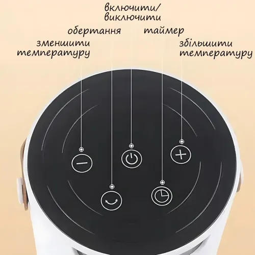 Нагрівач підлоговий керамічний Tower Heat, тепловий вентилятор 2000 Вт НФ-00008903 з пультом - фото 8