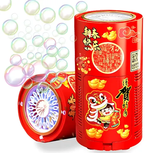 Портативна машина феєрверк для створення мильних бульбашок Bubble machine, працює від батарейок - фото 2