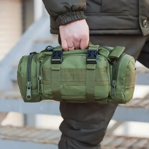 Тактичний рюкзак із підсумками B08, туристичний військовий рюкзак molle 55 літрів, 55х40х25 см, оливковий - фото 10