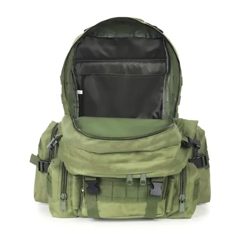Тактичний рюкзак із підсумками B08, туристичний військовий рюкзак molle 55 літрів, 55х40х25 см, оливковий - фото 4