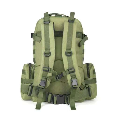 Тактичний рюкзак із підсумками B08, туристичний військовий рюкзак molle 55 літрів, 55х40х25 см, оливковий - фото 3