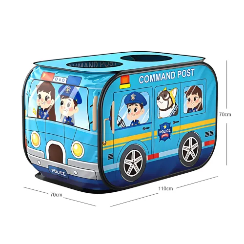 Дитячий ігровий намет Kids Indoor Outdoor Playhouse, складаний, з вентиляцією, 110х75х72 см, блакитний - фото 9
