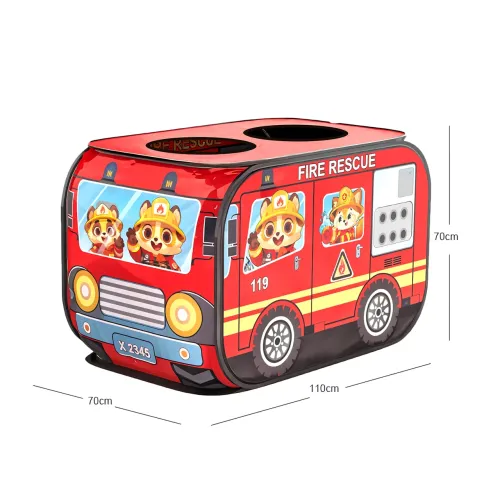 Дитячий ігровий намет Kids Indoor Outdoor Playhouse, складаний, з вентиляцією, 110х75х72 см, червоний - фото 8