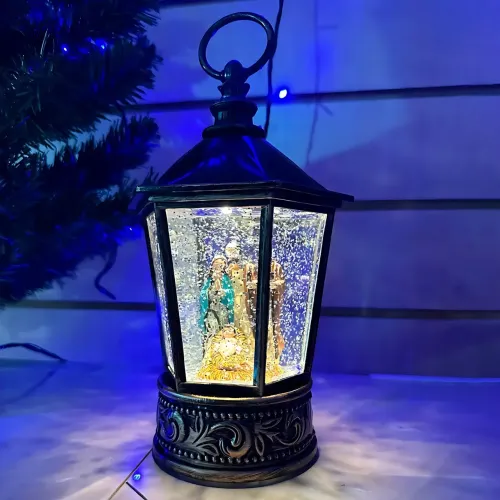 Святковий музичний нічник світильник Xmas WDL 24077A з ефектом сніжної метілі, чарівна ніч - фото 7