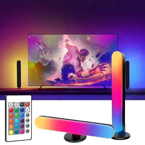 Настільна RGB-лампа AMBIENT LIGHT ART-0406 з керуванням через пульт, комплект 2 шт., 25 см - фото 3