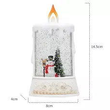 Праздничный ночник WDL 23005C XMAS, с фигуркой снеговика, елкой, с имитацией снежной метели, работа от 2-х АА