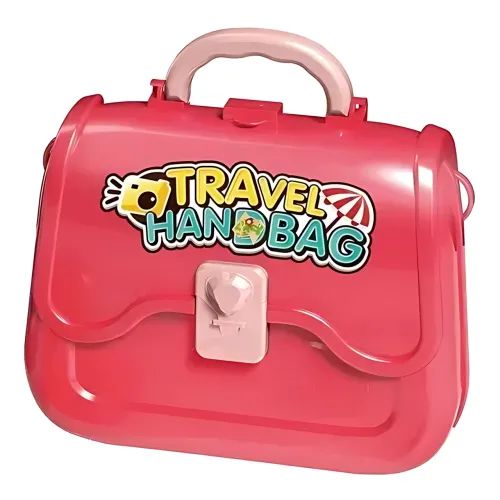 Дитячий косметичний набір сумка Mini Travel Out з аксесуарами, 33 предмети, у рожевій валізі - фото 3