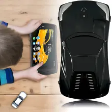 Kidiby Kids F1 — дитячий планшет у формі машинки з IPS-екраном 7 дюймів, підтримкою SIM-карти та ОС Android 7.0 Чорний