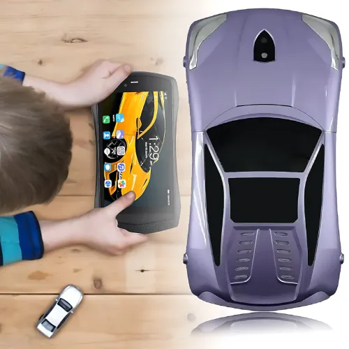 Kidiby Kids F1 – детский планшет в форме машинки с IPS экраном 7 дюймов, поддержкой SIM-карты и ОС Android 7.0 Фиолетовый