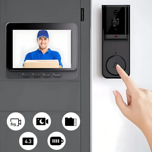 Беспроводной дверной Bluetooth звонок с камерой и двухсторонней связью SMART M165, мини-домофон для дома - фото 20