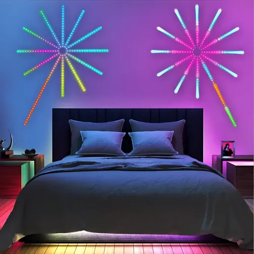 Світлодіодний Led-вентилятор SFK-18, програмована USB стрічка на стіну з APP Bluetooth, 1 м + 10 стрічок по 0.5 м - фото 8