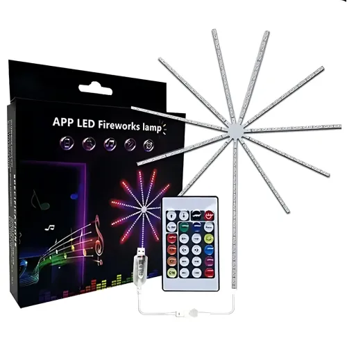 Світлодіодний Led-вентилятор SFK-18, програмована USB стрічка на стіну з APP Bluetooth, 1 м + 10 стрічок по 0.5 м - фото 9