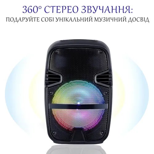 Портативна колонка Tekno altavoces 6.5 з мікрофоном і RGB-світиною, акумуляторний Bluetooth динамік - фото 8