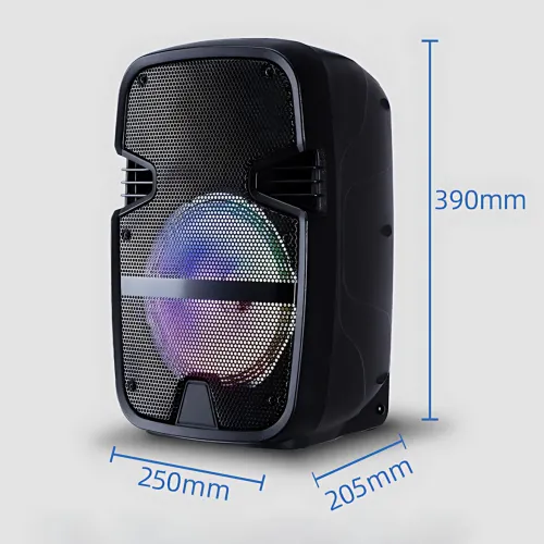 Портативная колонка Tekno altavoces 6.5'' с микрофоном и RGB светомузыкой, аккумуляторный Bluetooth динамик - фото 9