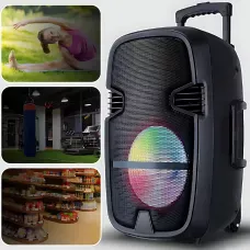 Портативна колонка Tekno altavoces 6.5 з мікрофоном і RGB-світиною, акумуляторний Bluetooth динамік
