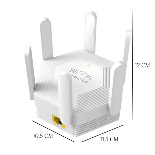 Репітер Wi-Fi сигналу AND LV-WR56T, бездротовий підсилювач сигналу, 300 Мбіт/с, 6 антен, Ethernet RJ45 - фото 10