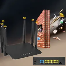 Домашній wi-fi маршрутизатор, роутер модем AND LV-WR50Q для бездротового інтернету, чорний