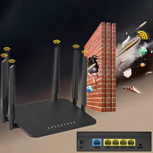 Домашний wi-fi маршрутизатор, роутер модем AND LV-WR50Q для беспроводного интернета, черный