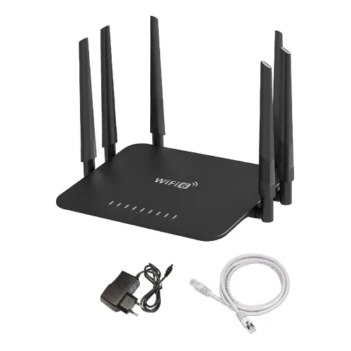 Домашний wi-fi маршрутизатор, роутер модем AND LV-WR50Q для беспроводного интернета, черный - фото 5