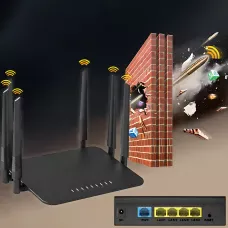 Домашній wi-fi маршрутизатор, роутер модем AND LV-WR50Q для бездротового інтернету, чорний