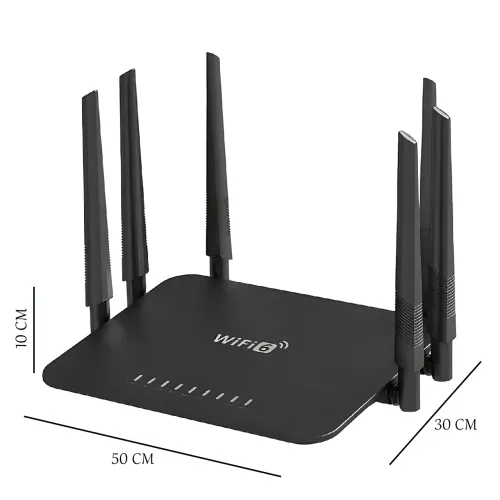 Домашній wi-fi маршрутизатор, роутер модем AND LV-WR50Q для бездротового інтернету, чорний - фото 4