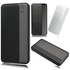 Повербанк РВ-01А, портативний зарядний, зовнішній акумулятор Power Bank 10000 mAh, 2 usb + type-c, 2.1 A, чорний